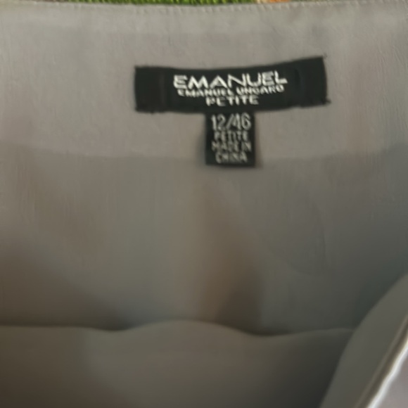 Nwo Emanuel Ungaro Vintage GORGEOUS All Silk Skirt Sz 12-46 - Picture 10 of 14